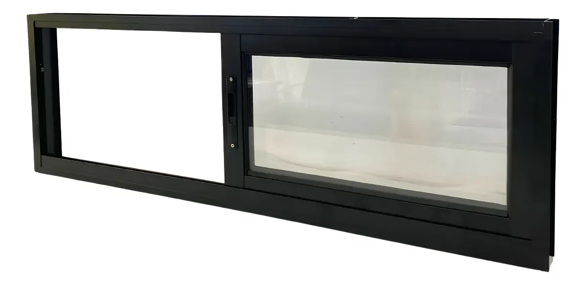 Janela De Correr, Vitrô 2 Folhas 60x150 Preto L. Suprema
