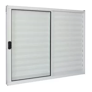 VENEZIANA DE CORRER 3 FOLHAS SEM GRADE LINHA MODULAR - ALUMÍNIO BRANCO INOVAX