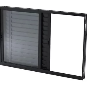VENEZIANA 3 FOLHAS SEM GRADE LINHA PREMIUM 25 ALUMÍNIO PRETO INOVAX