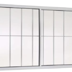 Janela Correr 2 Folhas Com Grade Branco Linha Modular Várias Medidas