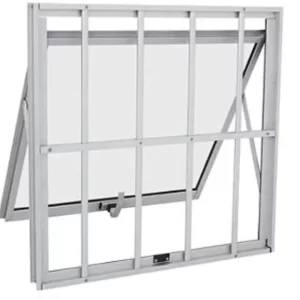 MAXIM-AR 1 SEÇÃO VIDRO MINI BOREAL COM GRADE- ALUMÍNIO BRANCO INOVAX