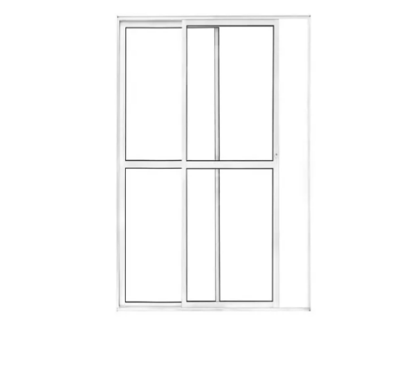 Porta Balcão 2 Folhas Alumínio Branco Linha 25 Várias Medidas - Image 2