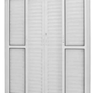 PORTA BALCÃO 6 FOLHAS LINHA CLASSIC 25 ALUMÍNIO BRANCO INOVAX