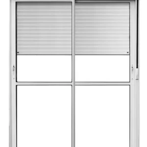 PORTA BALCÃO COM PERSIANA INTEGRADA ALUMÍNIO BRANCO INOVAX