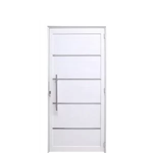 PORTA LAMBRIL COM FRISO E PUXADOR LINHA 25 ALUMÍNIO BRANCO - INOVAX