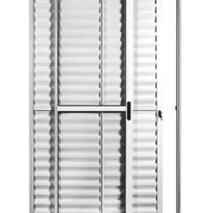 PORTA BALCÃO 3 FOLHAS LINHA MAX COM FECHADURA ALUMÍNIO BRILHANTE - INOVAX
