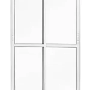 PORTA CORRER 2 FOLHAS MÓVEIS LINHA CLASSIC 25 ALUMÍNIO BRANCO - INOVAX